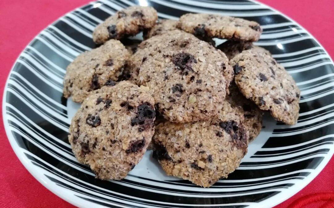Cookies de Coco e Chocolate Negro