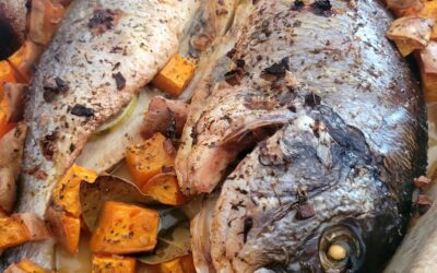 Dourada Assada com Lima e Orégãos